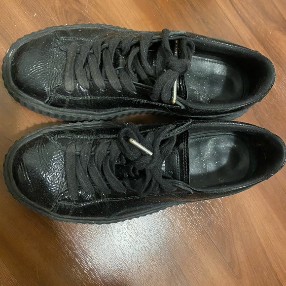 Puma x fenty by Rihanna limited edition black patent platform creeper sneakers - Picture 2 of 5